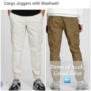 👀50% OFF👖NWT‼️ GAP brand Men's Cargo Joggers with Washwell